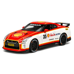 Nissan 2009 GT-R R35 쉘 도장 #35 1:36 다이캐스트 디스플레이 모델 - 보기 16