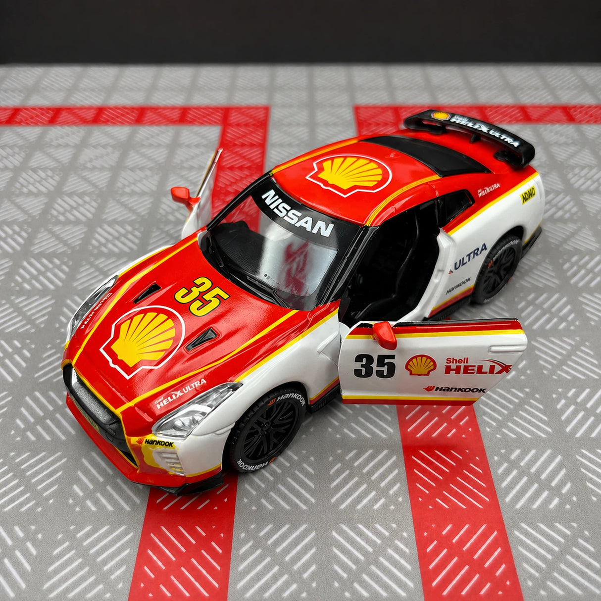 Nissan 2009 GT-R R35 쉘 도장 #35 1:36 다이캐스트 전시 모델 - 뷰 4