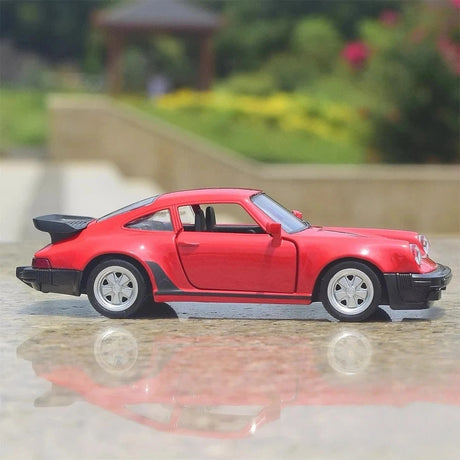 Porsche 1978 911 Turbo vermelho 1:36 – modelo de exposição em metal fundido