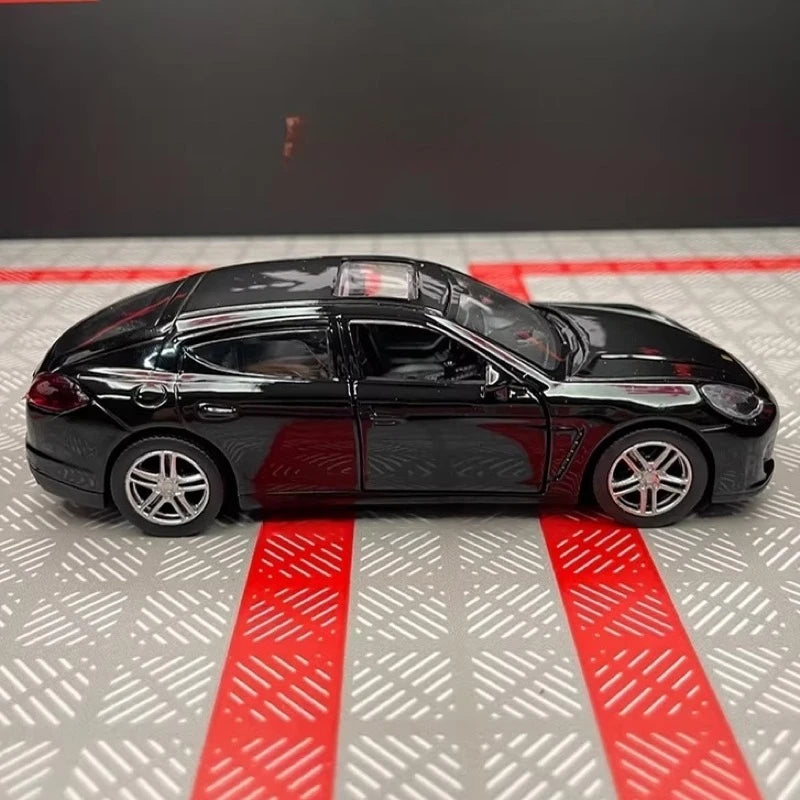 [TOY] 1:36 Porsche 2010 Panamera Black Model Car Die-Cast
