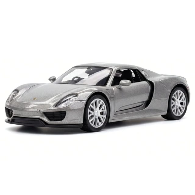 [TOY] 1:36 Porsche 2015 918 Spyder silver modellbil Die-Cast