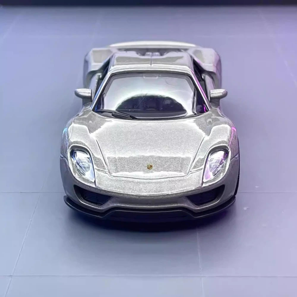 [TOY] 1:36 Porsche 2015 918 Spyder Silver Model Car Die-Cast