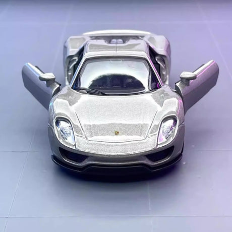 [TOY] 1:36 Porsche 2015 918 Spyder Silver Model Car Die-Cast