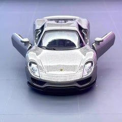 [TOY] 1:36 Porsche 2015 918 Spyder Silver Model Car Die-Cast