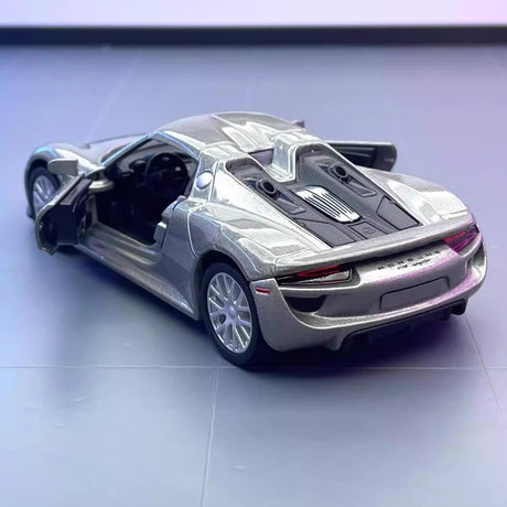 [TOY] 1:36 Porsche 2015 918 Spyder Silver Model Car Die-Cast