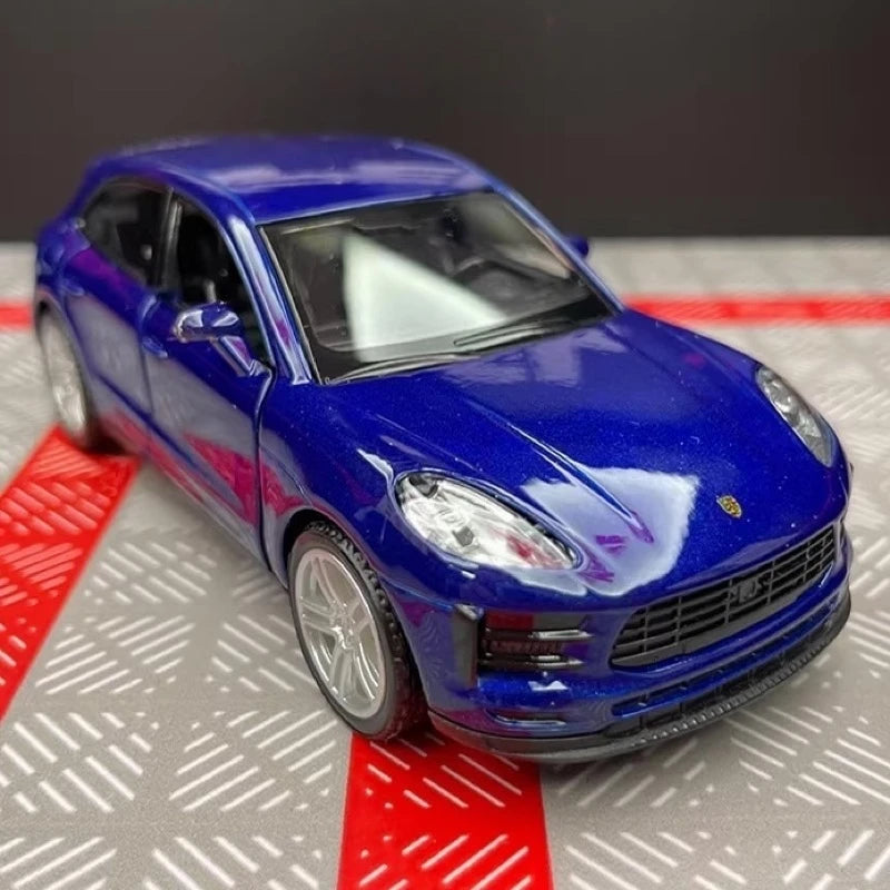 [TOY] 1:36 Porsche 2019 Macan Blue Model Car Die-Cast