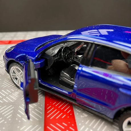 [TOY] 1:36 Porsche 2019 Macan Blue Model Car Die-Cast