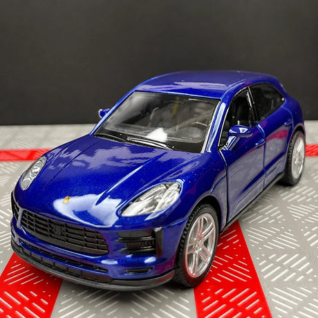 [TOY] 1:36 Porsche 2019 Macan Blue Model Car Die-Cast