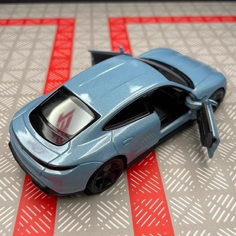 [TOY] 1:36 Porsche 2019 Taycan Cyan Model Car Die-Cast