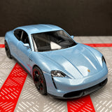 [TOY] 1:36 Porsche 2019 Taycan Cyan Model Car Die-Cast