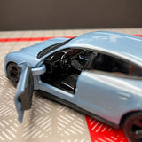 [TOY] 1:36 Porsche 2019 Taycan Cyan Model Car Die-Cast