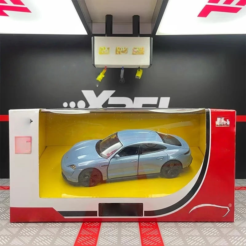 [TOY] 1:36 Porsche 2019 Taycan Cyan Model Car Die-Cast