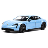 [TOY] 1:36 Porsche 2019 Taycan Cyan Model Car Die-Cast