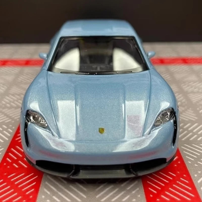 [TOY] 1:36 Porsche 2019 Taycan Cyan Model Car Die-Cast