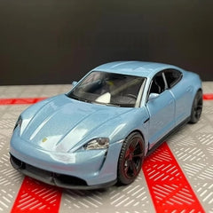 [TOY] 1:36 Porsche 2019 Taycan Cyan Model Car Die-Cast