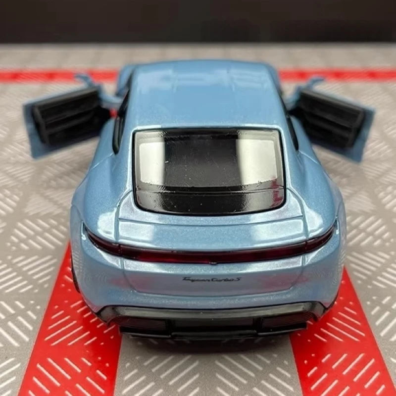 [TOY] 1:36 Porsche 2019 Taycan Cyan Model Car Die-Cast