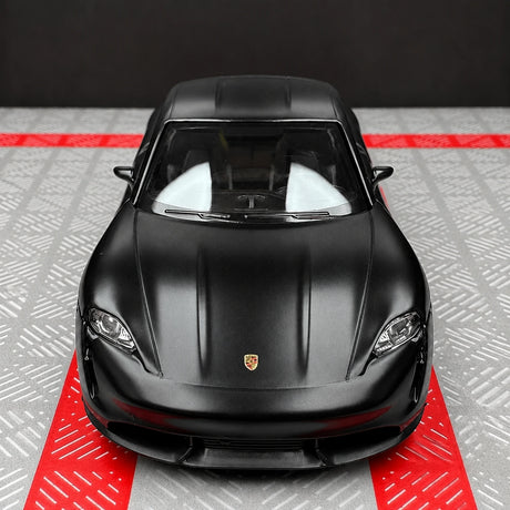 Porsche 2019 Taycan Matte أسود 1:36 – نموذج عرض معدني مصبوب
