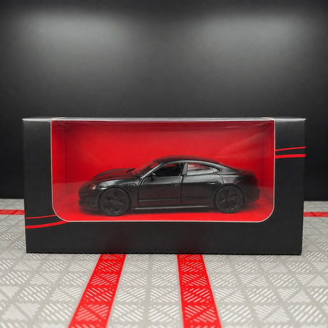 Porsche 2019 Taycan Matte أسود 1:36 – نموذج عرض معدني مصبوب