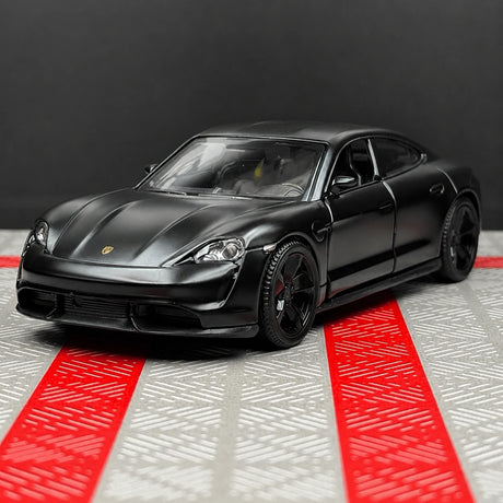 Porsche 2019 Taycan Matte أسود 1:36 – نموذج عرض معدني مصبوب