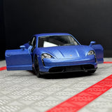 Porsche 2019 테이칸 무광 블루 1:36 – 다이캐스트 디스플레이 모델 다이캐스트