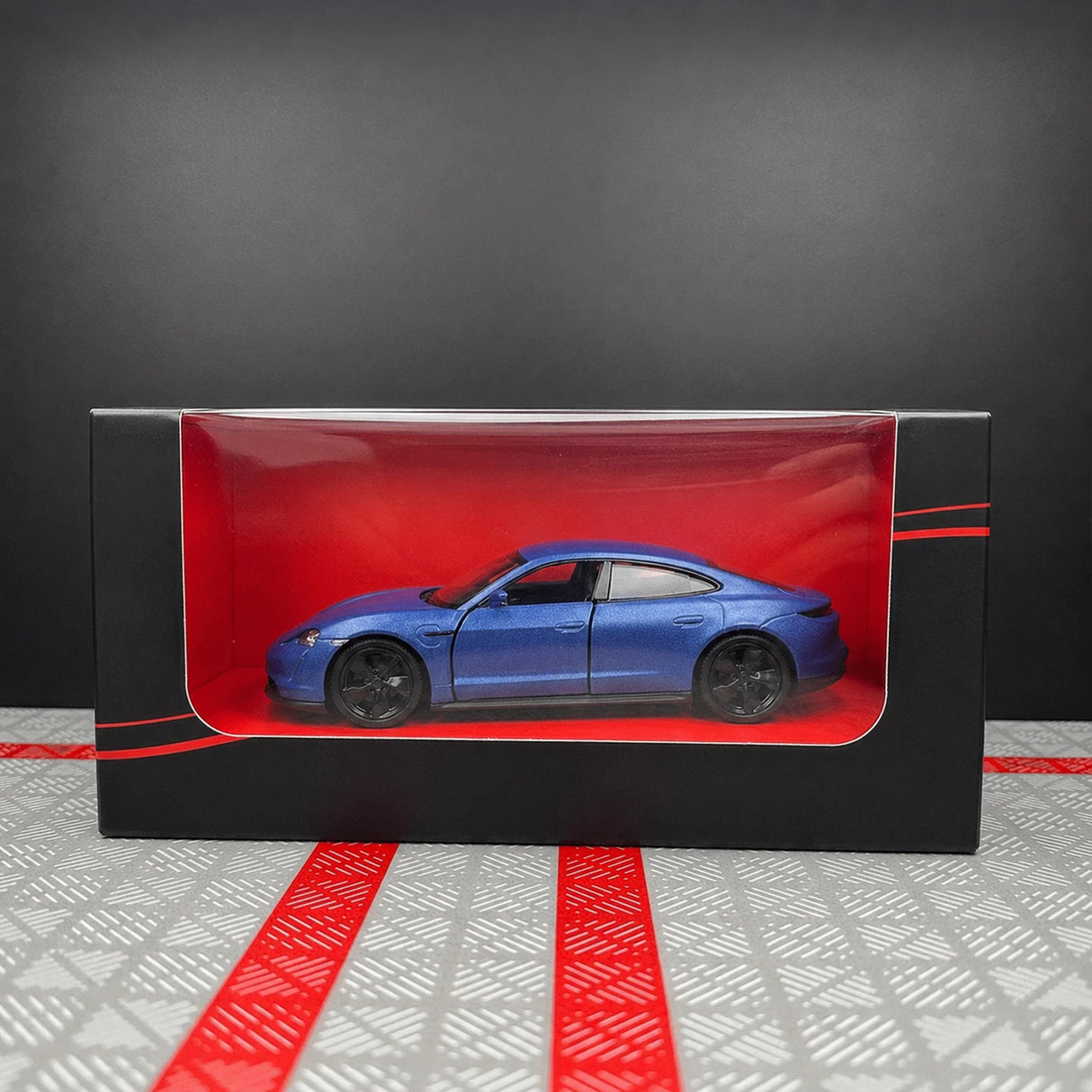 Porsche 2019 테이칸 무광 블루 1:36 – 다이캐스트 디스플레이 모델 다이캐스트