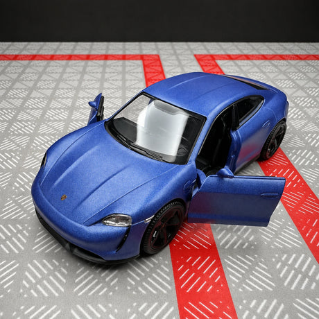 Porsche 2019 Taycan Matte أزرق 1:36 – نموذج عرض معدني مصبوب