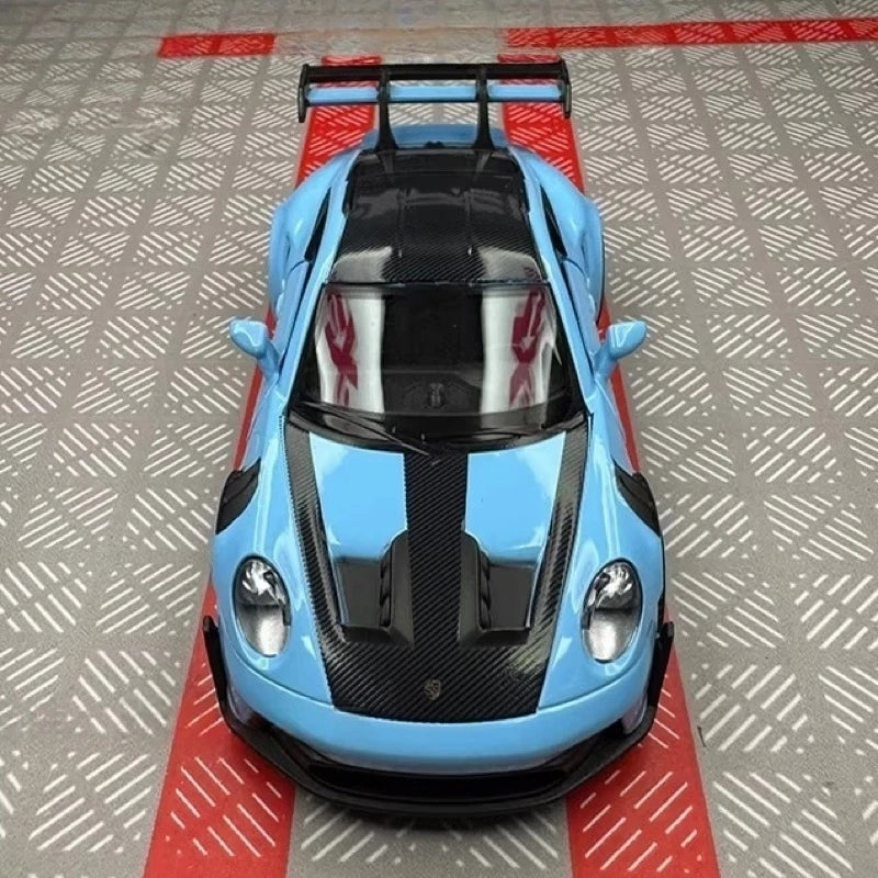 [TOY] 1:36 Porsche 2023 911 992 GT3 RS Blue Model Car Die-Cast
