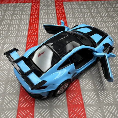 [TOY] 1:36 Porsche 2023 911 992 GT3 RS Blue Model Car Die-Cast