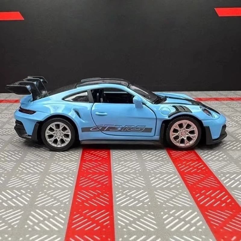 [TOY] 1:36 Porsche 2023 911 992 GT3 RS Blue Model Car Die-Cast