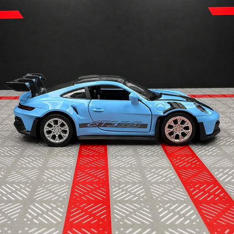 [TOY] 1:36 Porsche 2023 911 992 GT3 RS Blue Model Car Die-Cast