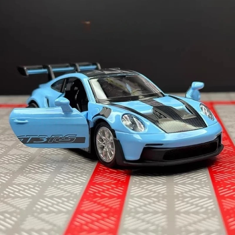 [TOY] 1:36 Porsche 2023 911 992 GT3 RS Blue Model Car Die-Cast