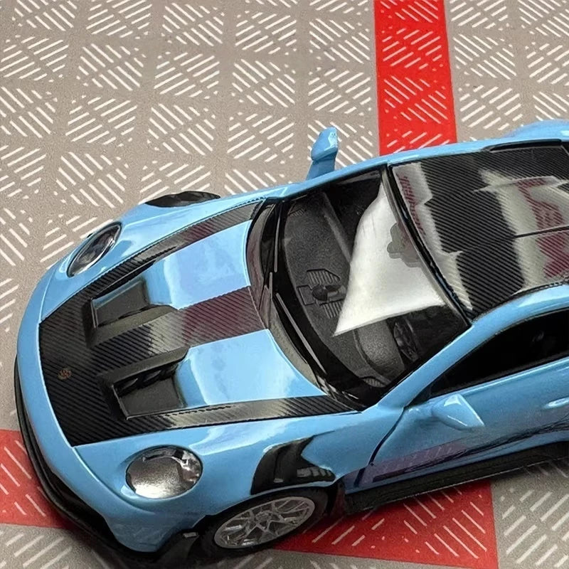 [TOY] 1:36 Porsche 2023 911 992 GT3 RS Blue Model Car Die-Cast