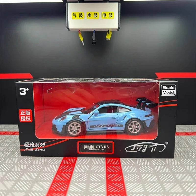 [TOY] 1:36 Porsche 2023 911 992 GT3 RS Blue Model Car Die-Cast