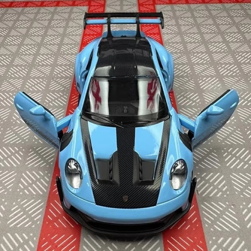 [TOY] 1:36 Porsche 2023 911 992 GT3 RS Blue Model Car Die-Cast