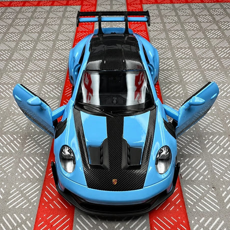 [TOY] 1:36 Porsche 2023 911 992 GT3 RS Blue Model Car Die-Cast