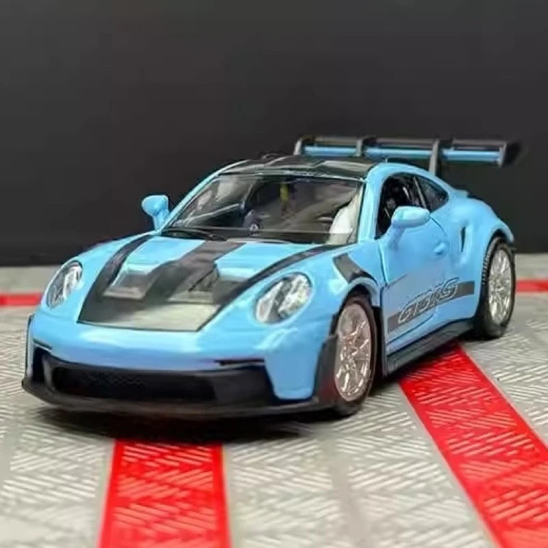 [TOY] 1:36 Porsche 2023 911 992 GT3 RS Blue Model Car Die-Cast