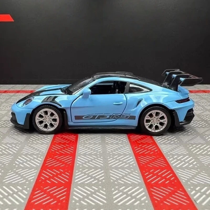 [TOY] 1:36 Porsche 2023 911 992 GT3 RS Blue Model Car Die-Cast