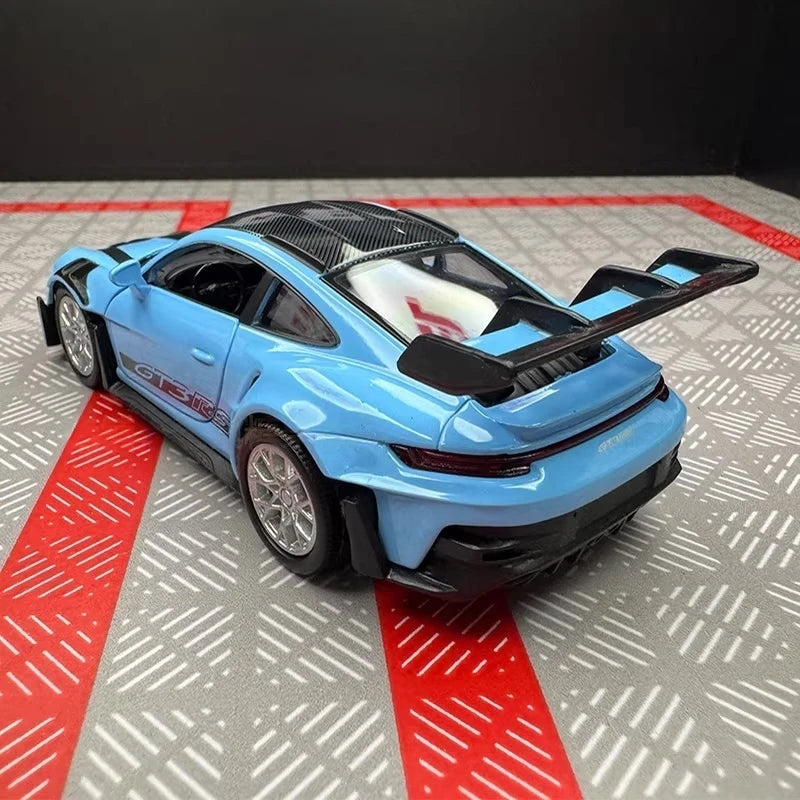[TOY] 1:36 Porsche 2023 911 992 GT3 RS Blue Model Car Die-Cast