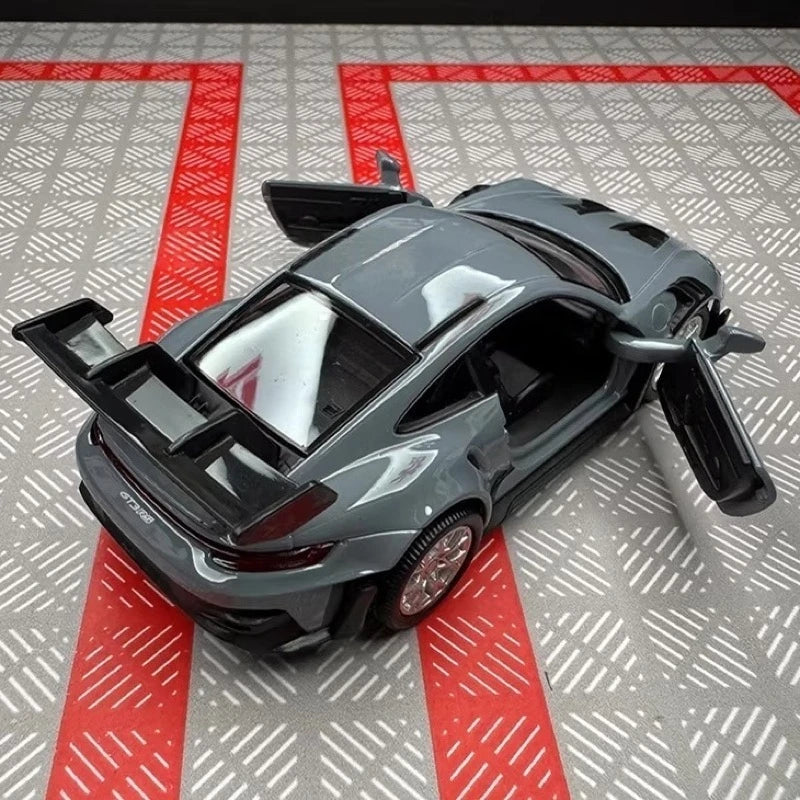 [TOY] 1:36 Porsche 2023 911 992 GT3 RS Gray Model Car Die-Cast