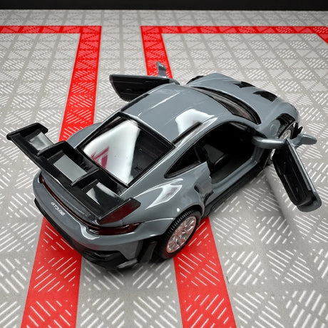 [TOY] 1:36 Porsche 2023 911 992 GT3 RS Gray Model Car Die-Cast