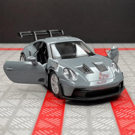 [TOY] 1:36 Porsche 2023 911 992 GT3 RS Gray Model Car Die-Cast