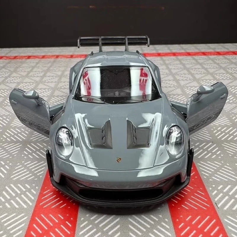 [TOY] 1:36 Porsche 2023 911 992 GT3 RS Gray Model Car Die-Cast