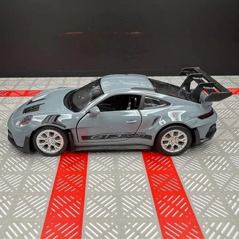 [TOY] 1:36 Porsche 2023 911 992 GT3 RS Gray Model Car Die-Cast