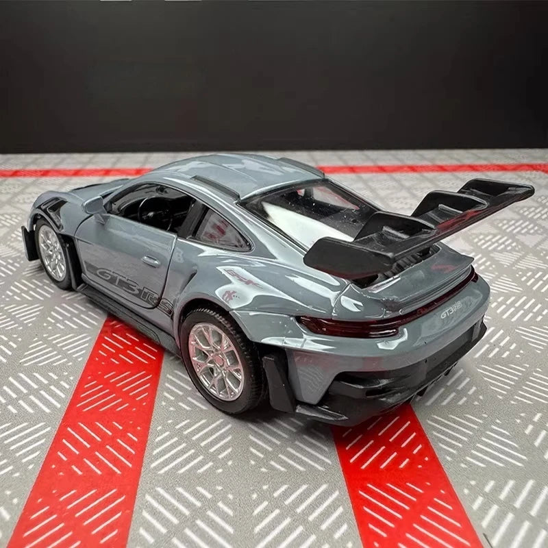 [TOY] 1:36 Porsche 2023 911 992 GT3 RS Gray Model Car Die-Cast