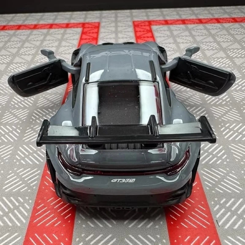 [TOY] 1:36 Porsche 2023 911 992 GT3 RS Gray Model Car Die-Cast