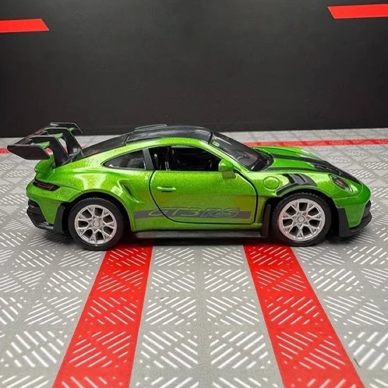 [TOY] 1:36 Porsche 2023 911 992 GT3 RS Green Model Car Die-Cast