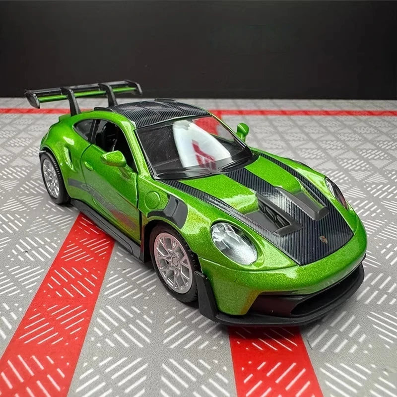 [TOY] 1:36 Porsche 2023 911 992 GT3 RS Green Model Car Die-Cast