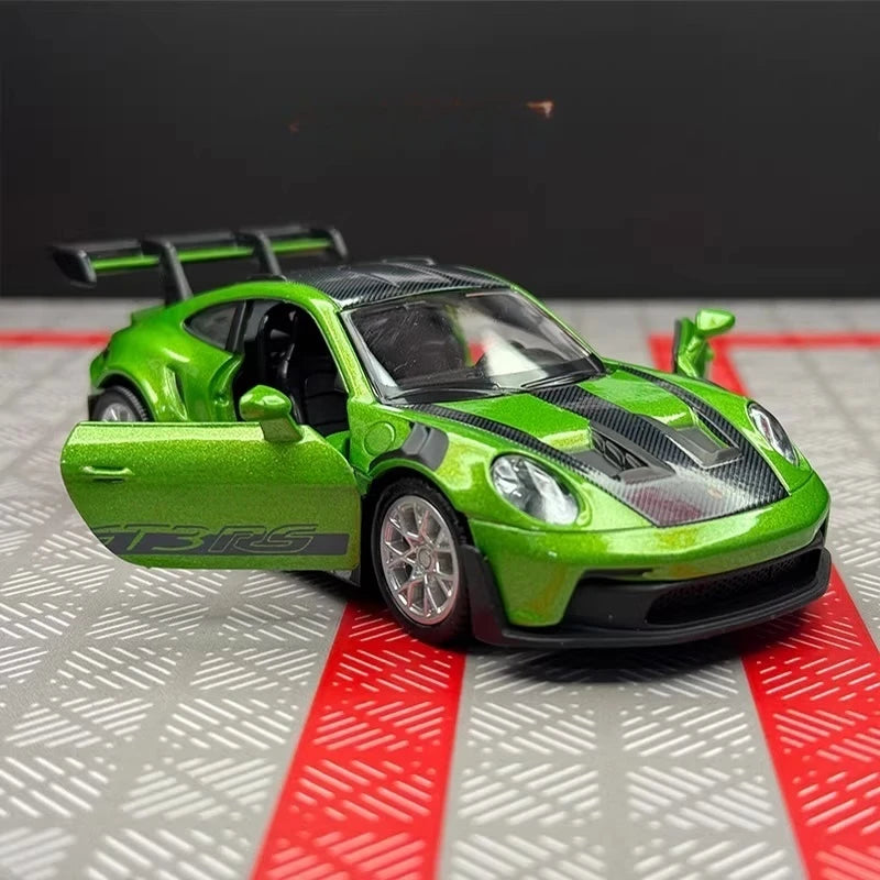 [TOY] 1:36 Porsche 2023 911 992 GT3 RS Green Model Car Die-Cast