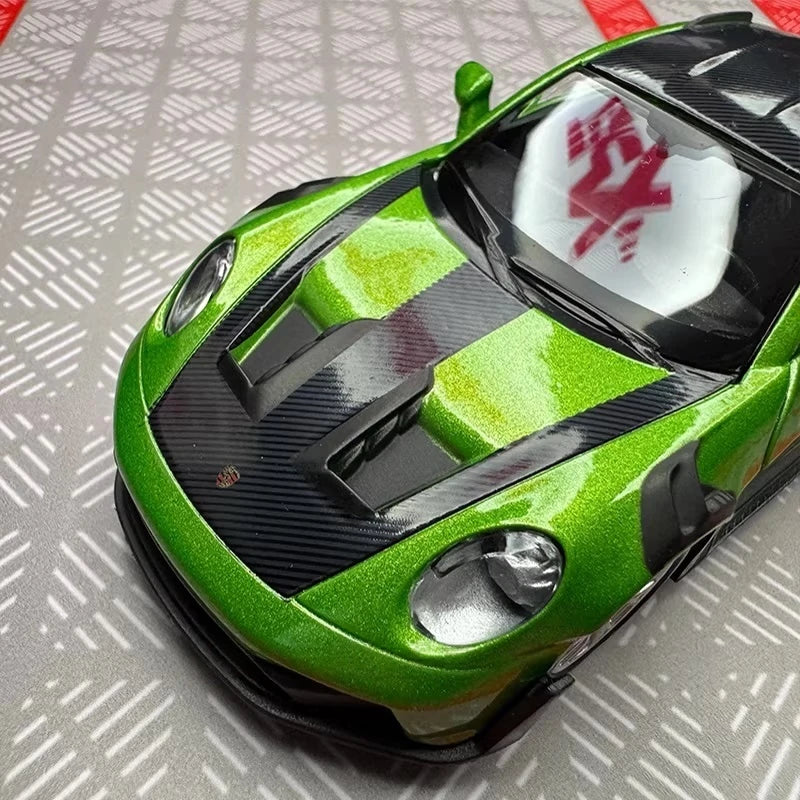 [TOY] 1:36 Porsche 2023 911 992 GT3 RS Green Model Car Die-Cast