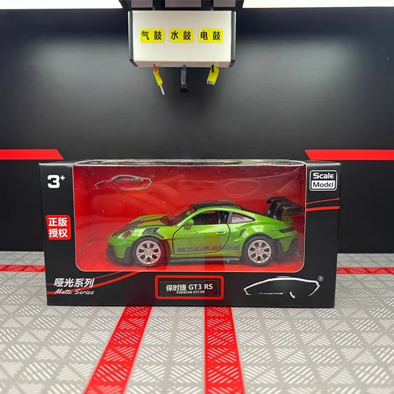 [TOY] 1:36 Porsche 2023 911 992 GT3 RS Green Model Car Die-Cast